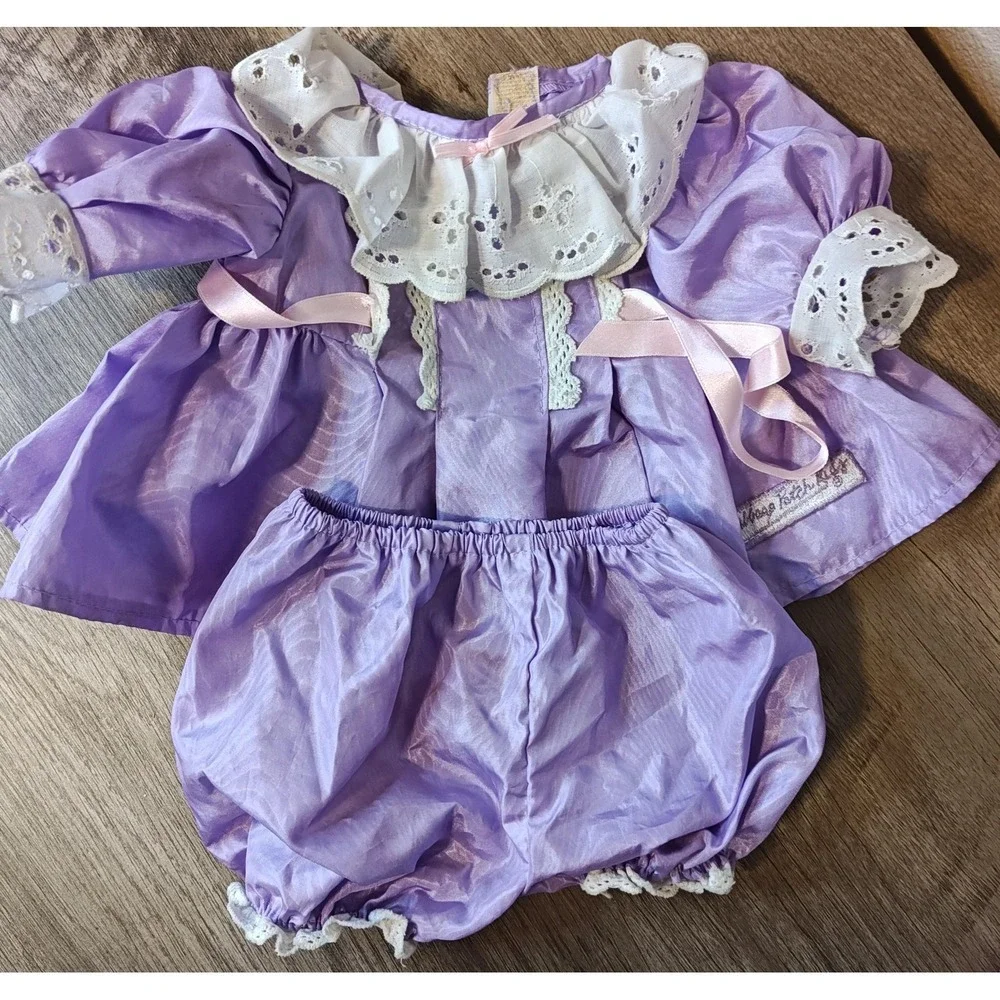 Hasbro Cabbage Patch Kids Doll Kids 1990 First‎ Edition Purple Dress Vintage